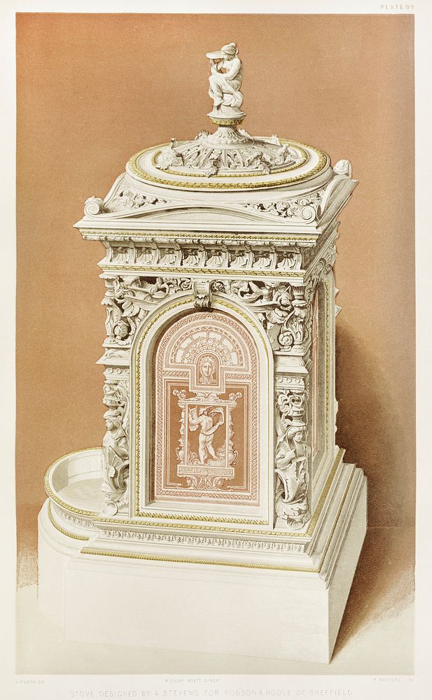 Stove from the Industrial arts of the Nineteenth Century (1851-1853) by Sir Matthew Digby wyatt (1820-1877).