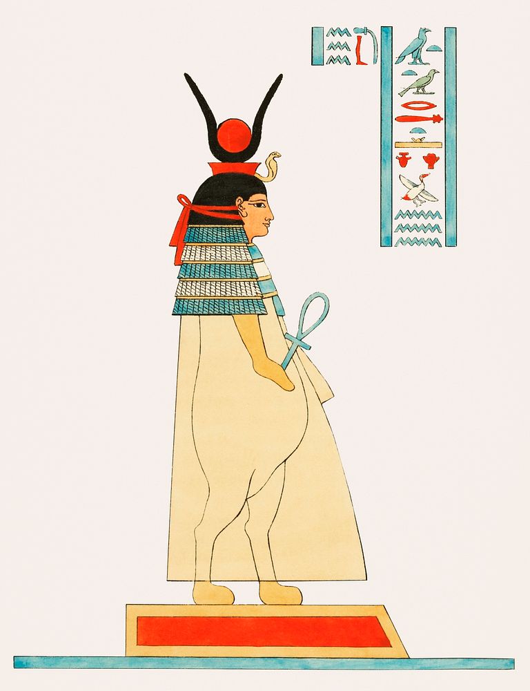 Taweret illustration from Pantheon Egyptien (1823-1825) by Leon Jean Joseph Dubois (1780-1846). Original from The New York…