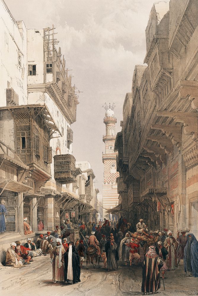 Mosque The Mooristan Cairo illustration by David Roberts (1796&ndash;1864). Original from The New York Public Library.…