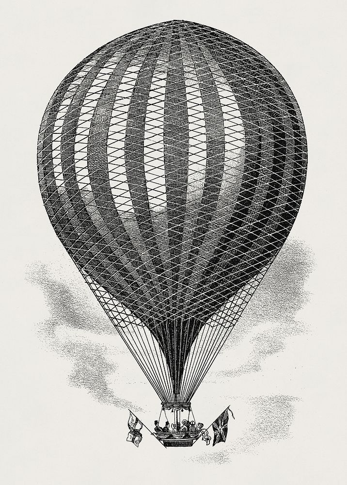 Vintage Illustration of The Vauxhall balloon