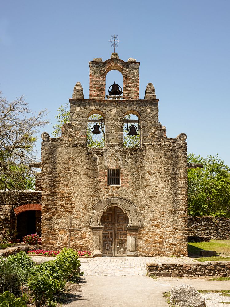 Mission San Francisco de la Espada. Original image from Carol M. Highsmith&rsquo;s America, Library of Congress collection.…