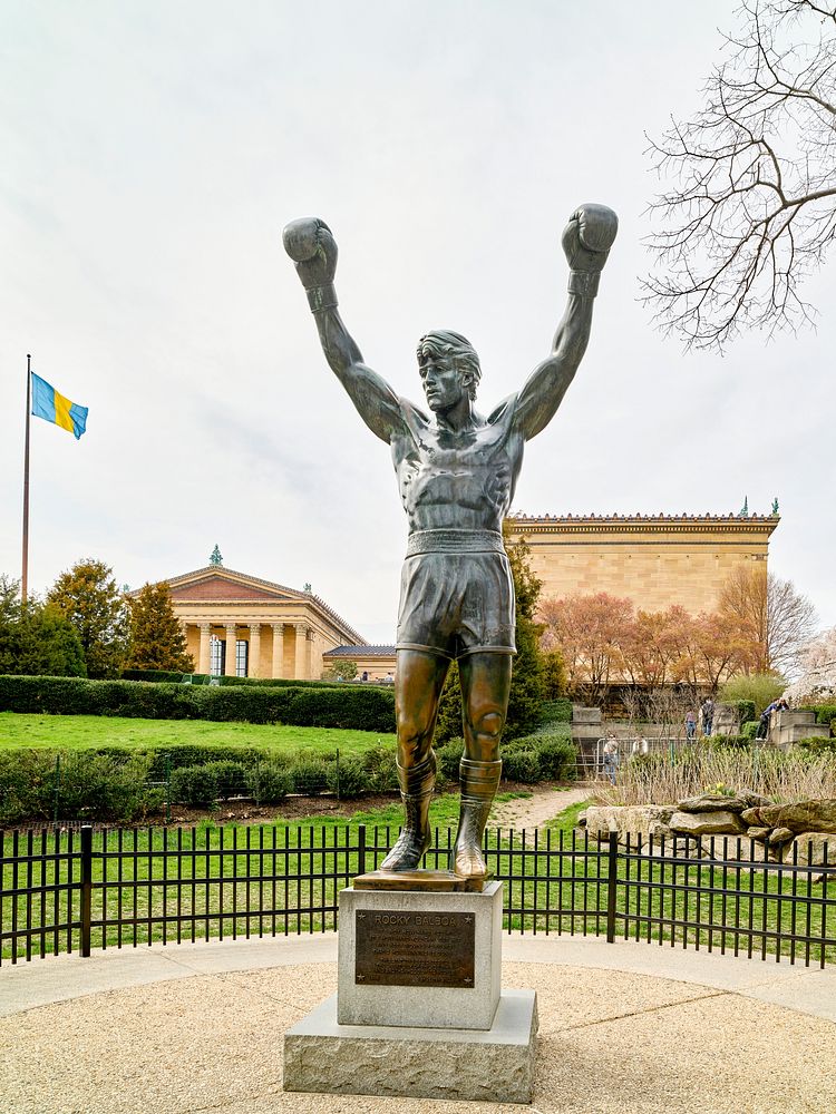 The Rocky Statue at Philadelphia Museum of Art in Philadelphia, Pennsylvania. Original image from Carol M. Highsmith&rsquo;s…