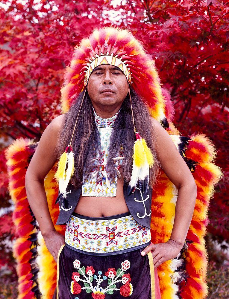 Dennis Wolfe, a full-blooded Cherokee Indian posed in the 1980s.  He died in the 1990s.