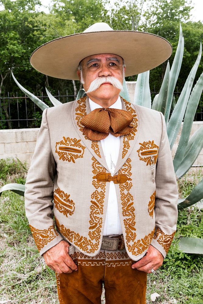 Manuel Gonzalez-Ortega, an Asociaci&oacute;n de Charros de San Antonio member attending a Mexican-style rodeo at "A Day in…