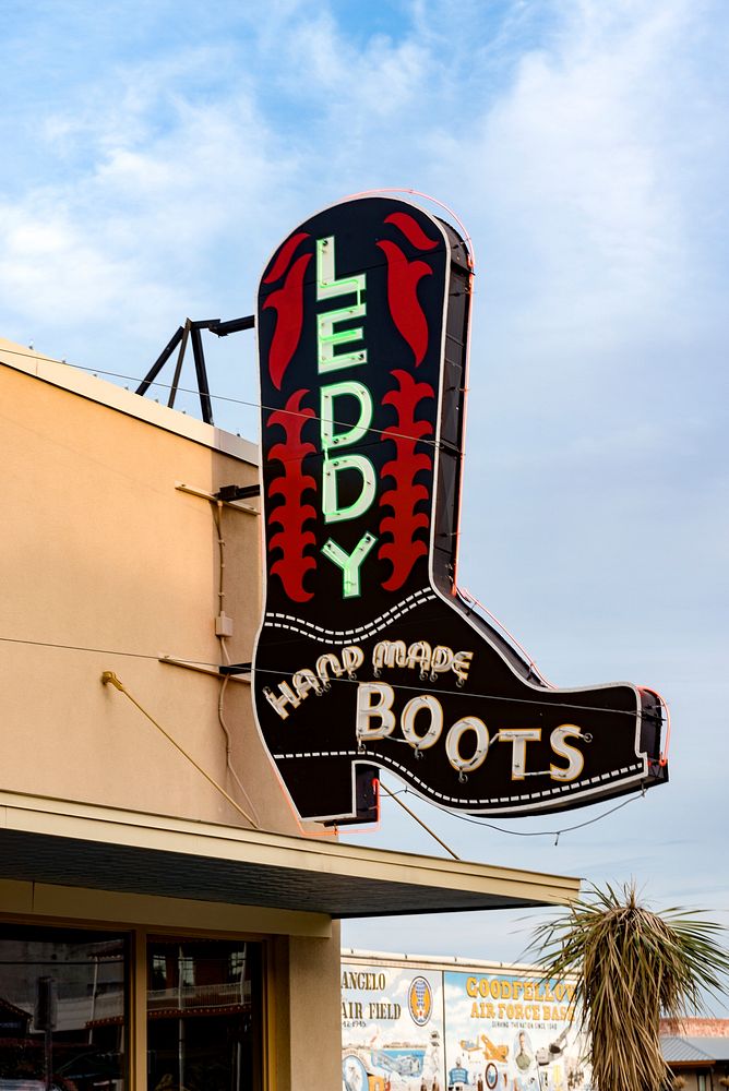 Leddy Hand Made Boots in San Angelo, Texas. Original image from Carol M. Highsmith&rsquo;s America. Digitally enhanced by…