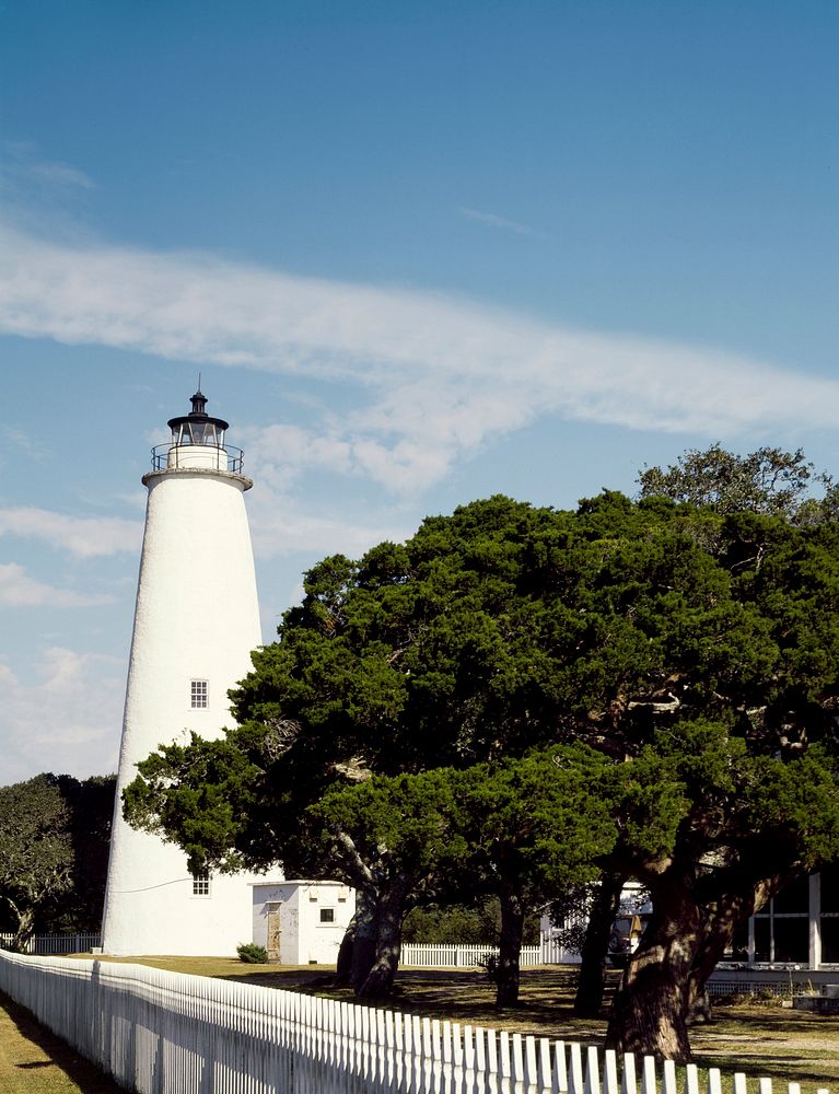 Ocracoke Light lighthouse in Hyde County, on Ocracoke Island, North Carolina. Original image from Carol M. Highsmith&rsquo;s…