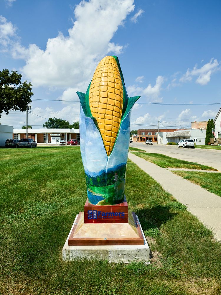 Artistic corncobs in Vinton, Iowa. Original image from Carol M. Highsmith&rsquo;s America, Library of Congress collection.…