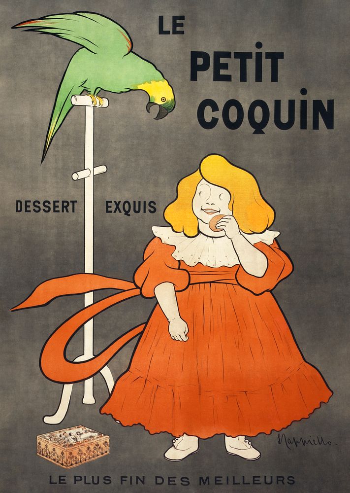 Le petit coquin, dessert exquis (1900) print in high resolution by Leonetto Cappiello. Original from the Library of…