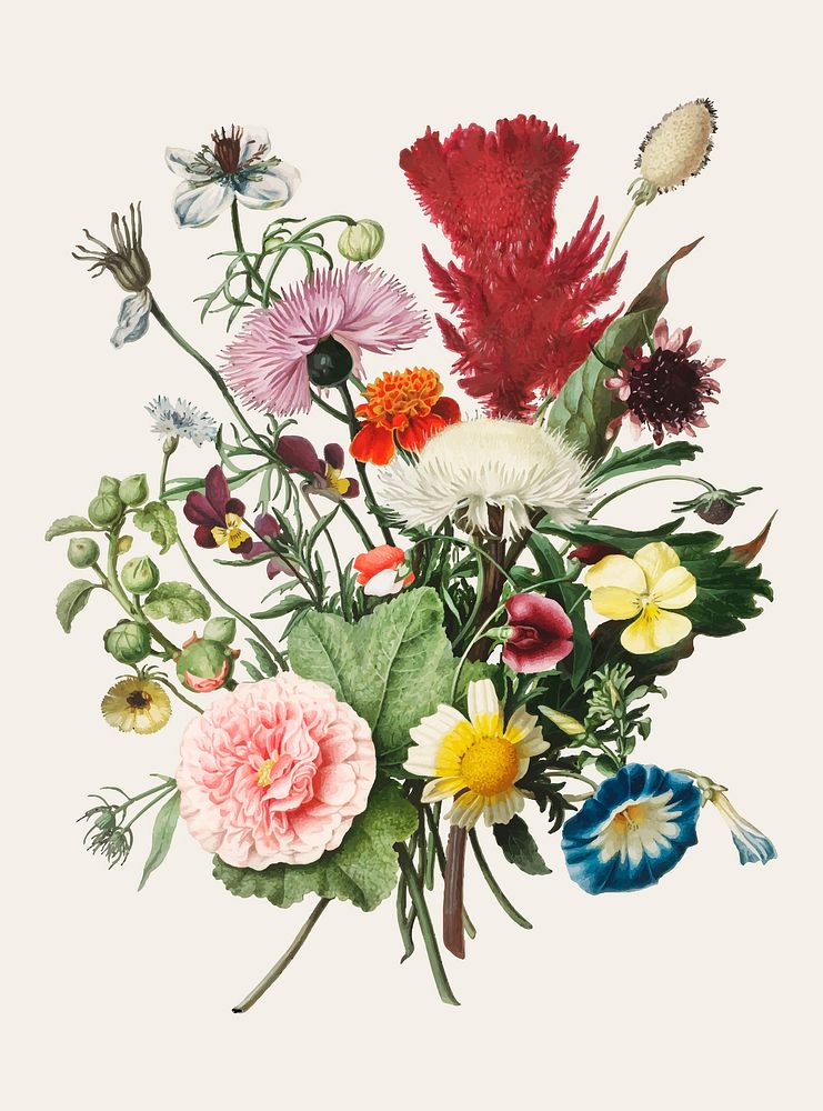Vintage illustration of Bouquet of Flowers