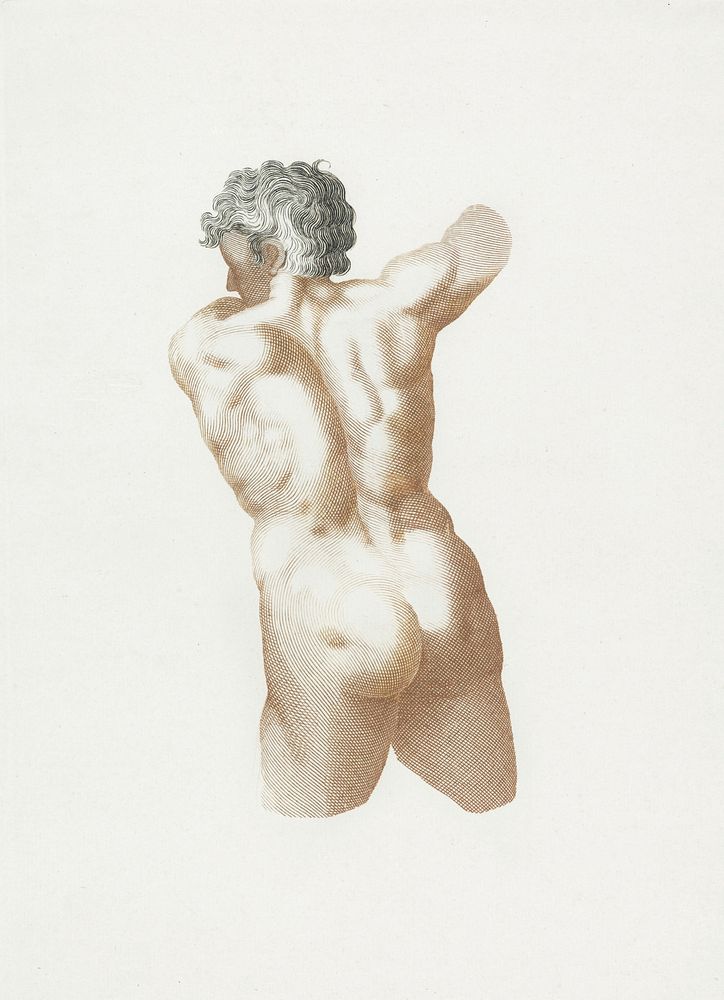 Naked man (1688-1698) by Johan Teyler (1648-1709). Original from The Rijksmuseum. Digitally enhanced by rawpixel.