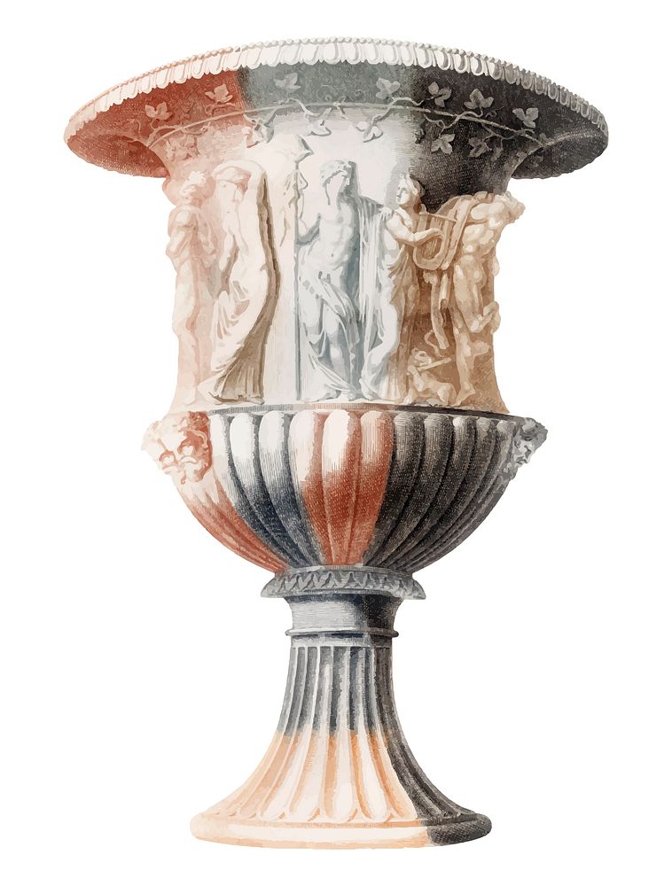 Vintage illustration of a Borghese Vase
