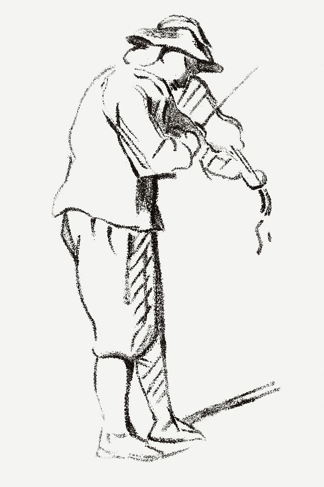 Vintage violinist illustration