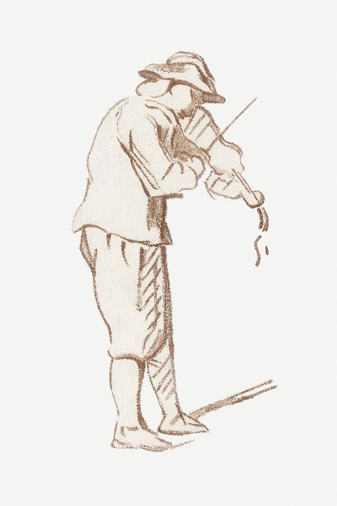 Hand drawn violinist illustration 