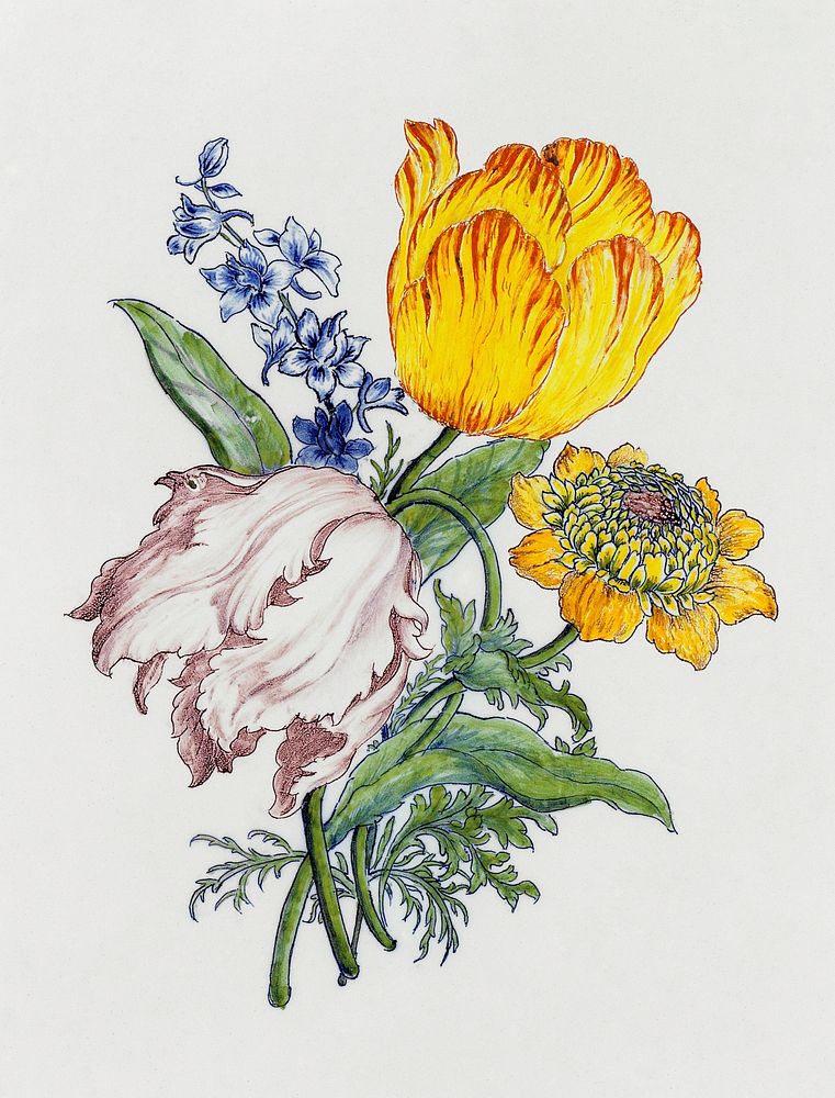 Plate by anonymous (1750&ndash;1775). Original from The Rijksmuseum. Digitally enhanced by rawpixel.