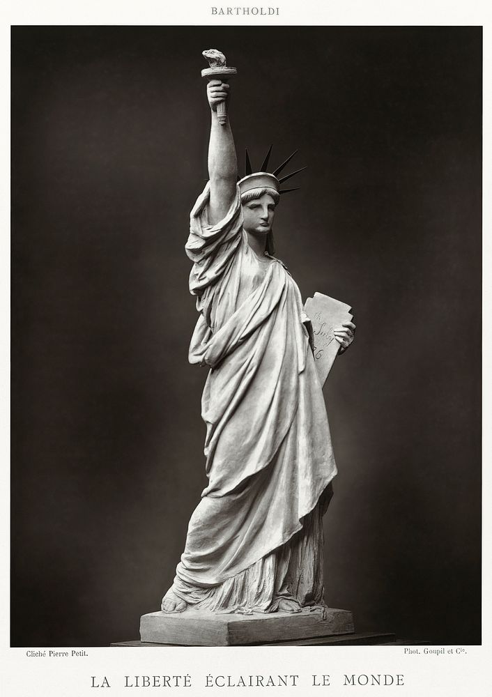 Statue of Liberty (1883) by Pierre Petit. Original from The Rijksmuseum. Digitally enhanced by rawpixel.