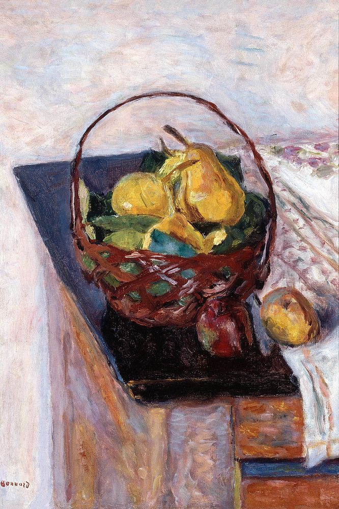 The Basket of Fruit (1922) painting in high resolution by Pierre Bonnard. Original from the Saint Louis Art Museum.…