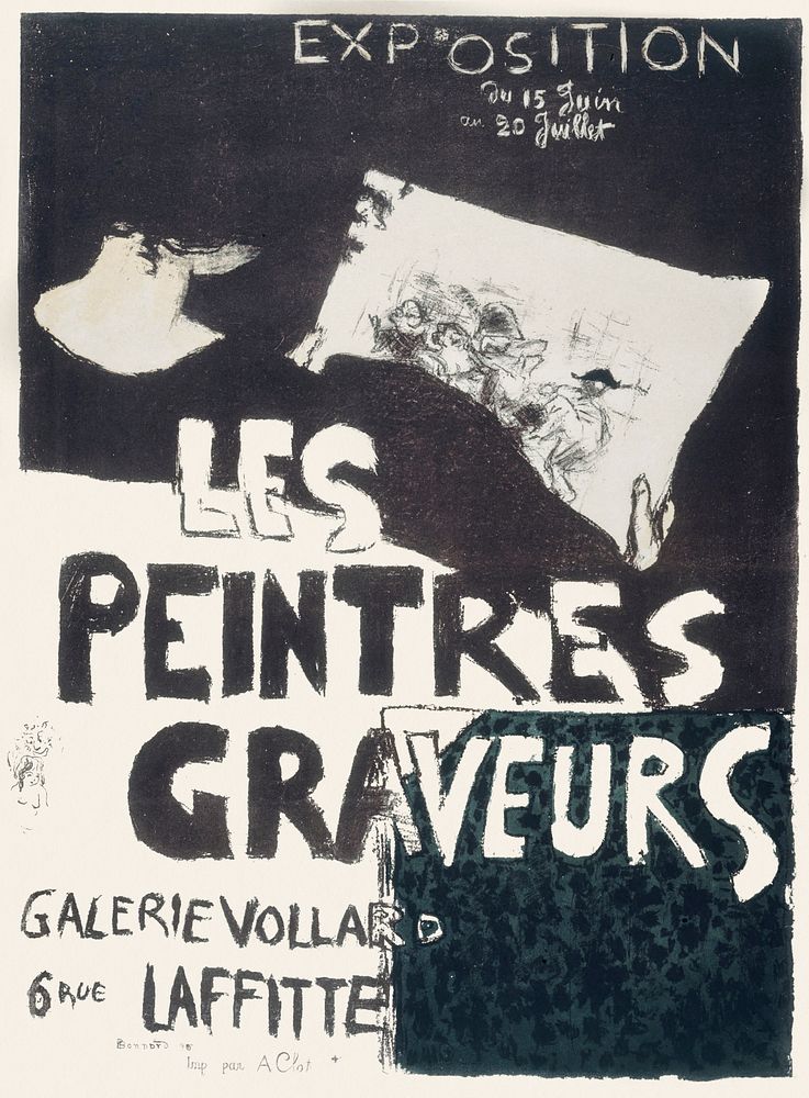 Poster of the exhibition for the 1st album of "Peintres Graveurs" edited by Vollard (1896) print in high resolution by…