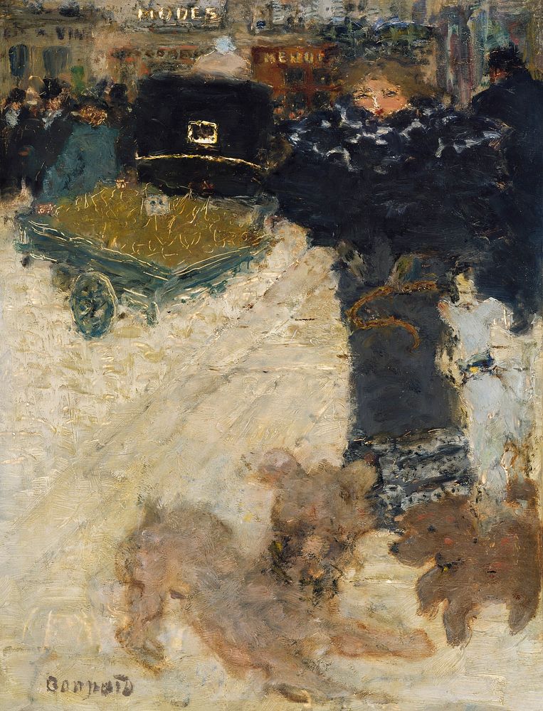 Street Scene, Place Clichy (1895) painting in high resolution by Pierre Bonnard. Original from The MET Museum. Digitally…