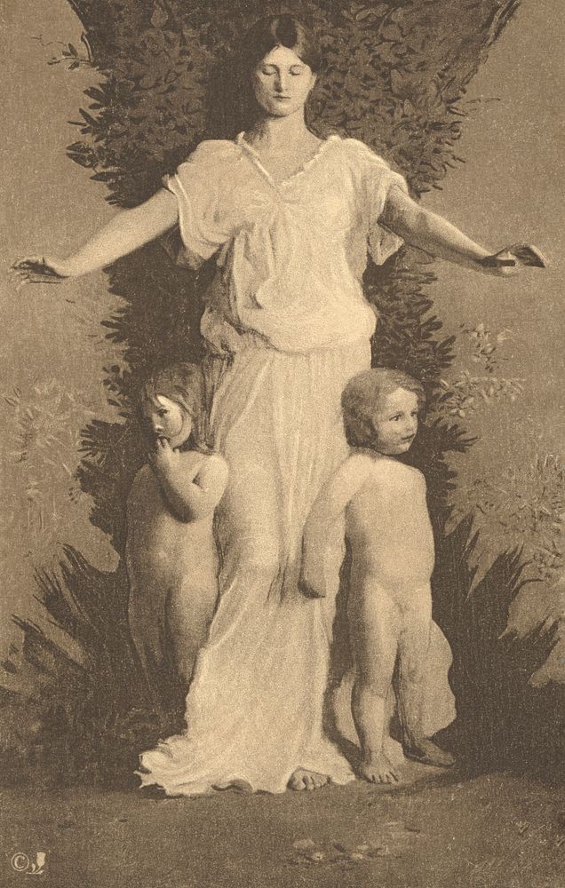Caritas, Abbott H. Thayer (1898&ndash;1931) print in high resolution by Abbott Handerson Thayer. Original from the New York…