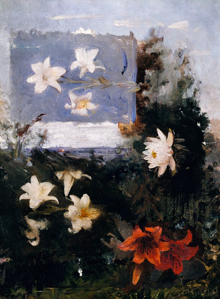 Flower Studies (ca.1886) painting in high resolution by Abbott Handerson Thayer. Original from the Smithsonian Institution.…