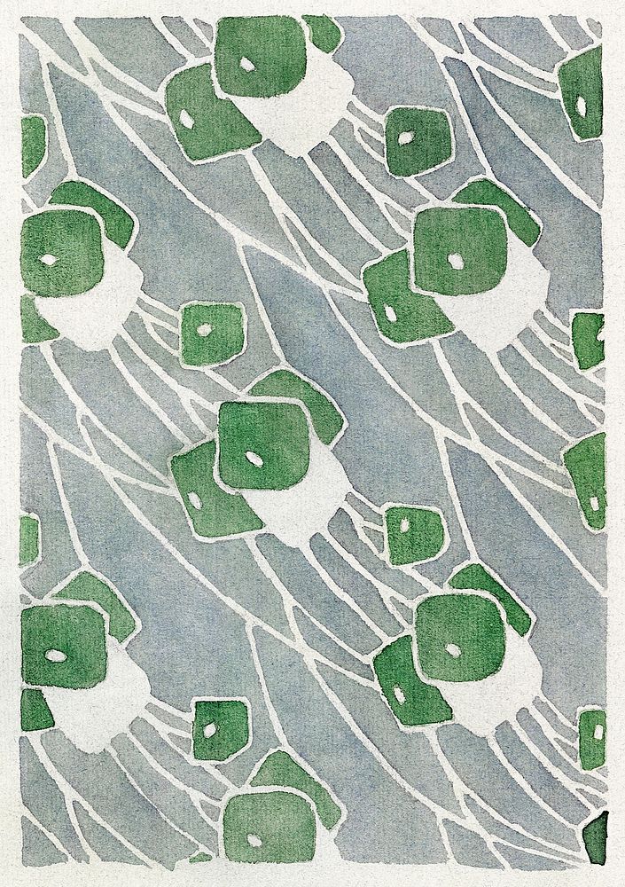Green Geometric (1915) by Hannah Borger Overbeck. Original from The Los Angeles County Museum of Art. Digitally enhanced by…