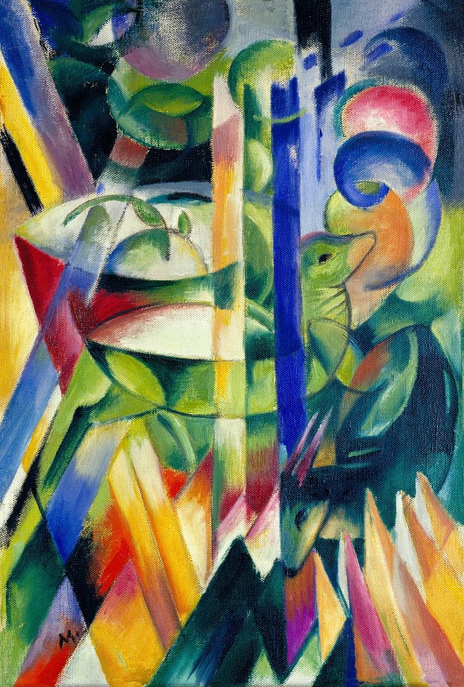 The Little Mountain Goats (1913&ndash;1914) painting in high resolution by Franz Marc. Original from the Saint Louis Art…