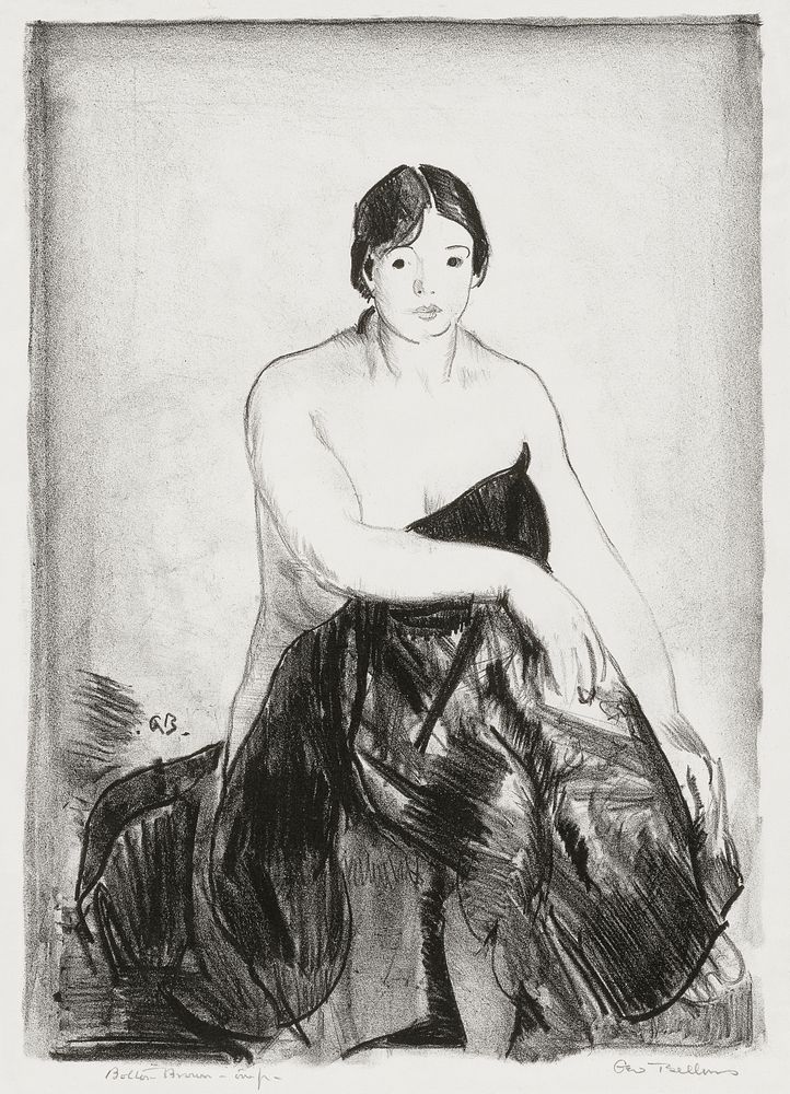 The Model, Second Stone (1882&ndash;1925) print in high resolution by George Wesley Bellows. Original from Smithsonian…