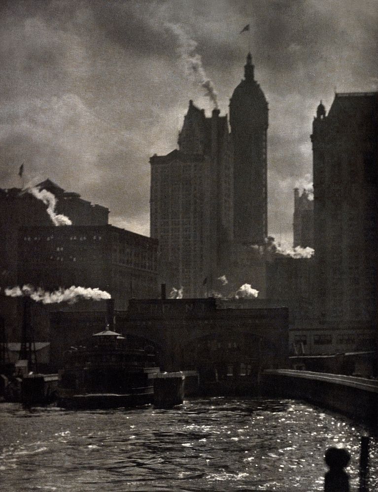 City of Ambition (1910) photo in high resolution by Alfred Stieglitz. Original from the Getty. Digitally enhanced by…