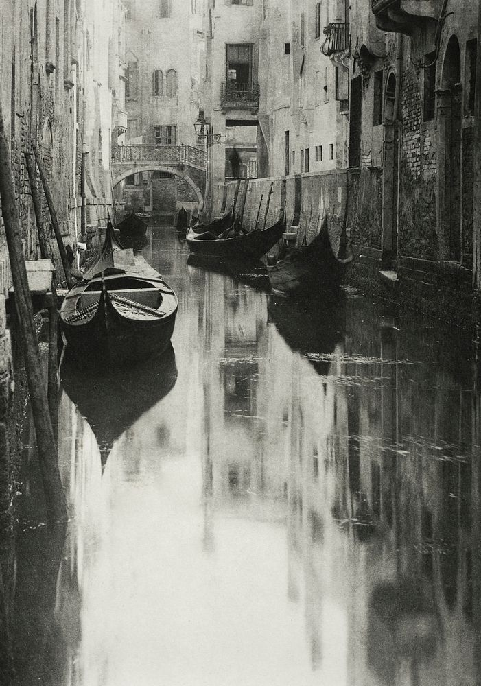 A Venetian Canal (1894) by Alfred Stieglitz. Original from The Art Institute of Chicago. Digitally enhanced by rawpixel.