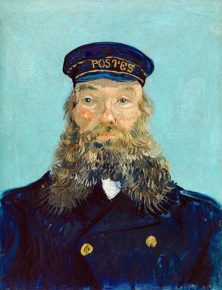 Vincent van Gogh's Portrait of Postman Roulin (1888) famous painting. Original from the Detroit Institute of Arts. Digitally…