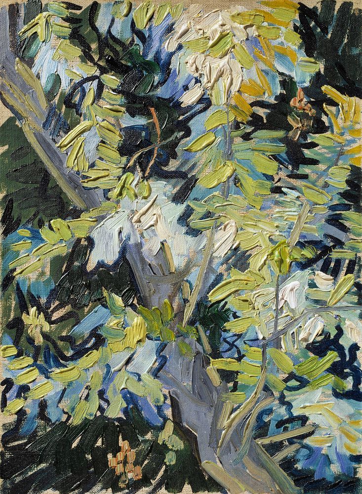 Vincent van Gogh's Blossoming Acacia Branches (1890) famous painting. Original from Wikimedia Commons. Digitally enhanced by…