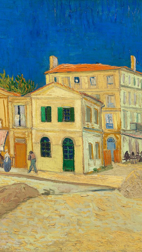 Van Gogh iPhone wallpaper, HD background, The yellow house