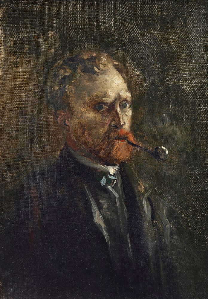 Vincent van Gogh's Self-Portrait (1886) famous painting. Original from Wikimedia Commons. Digitally enhanced by rawpixel.