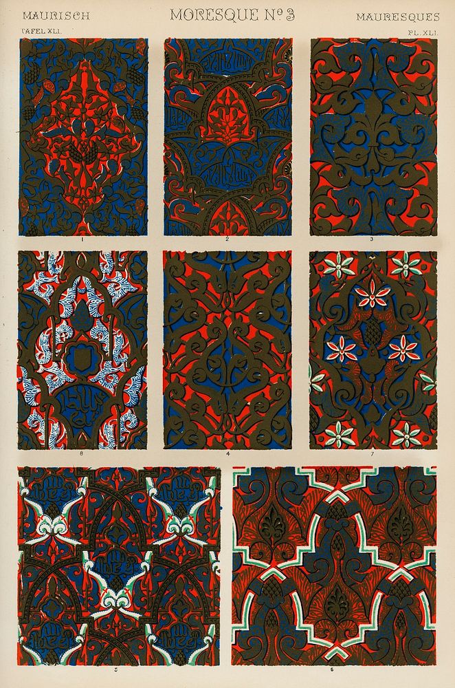 Vintage pattern. Digitally enhanced from our own 19th Century Grammar of Ornament book by Owen Jones. 