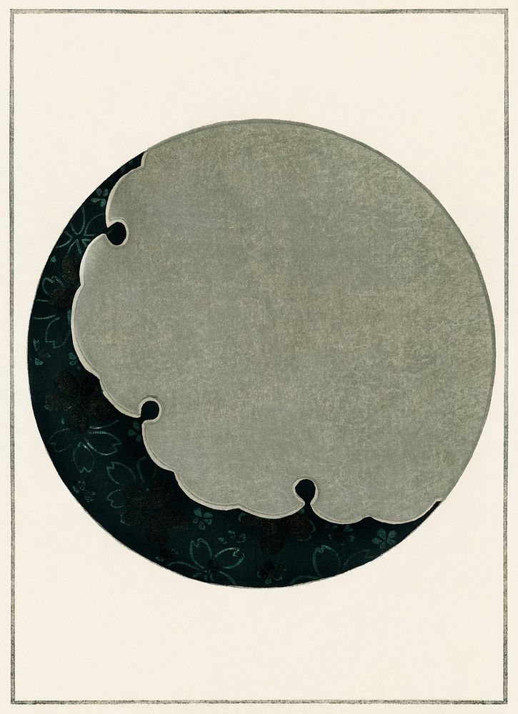 Moon illustration. Digitally enhanced from our own original edition of Shin Bijutsukai