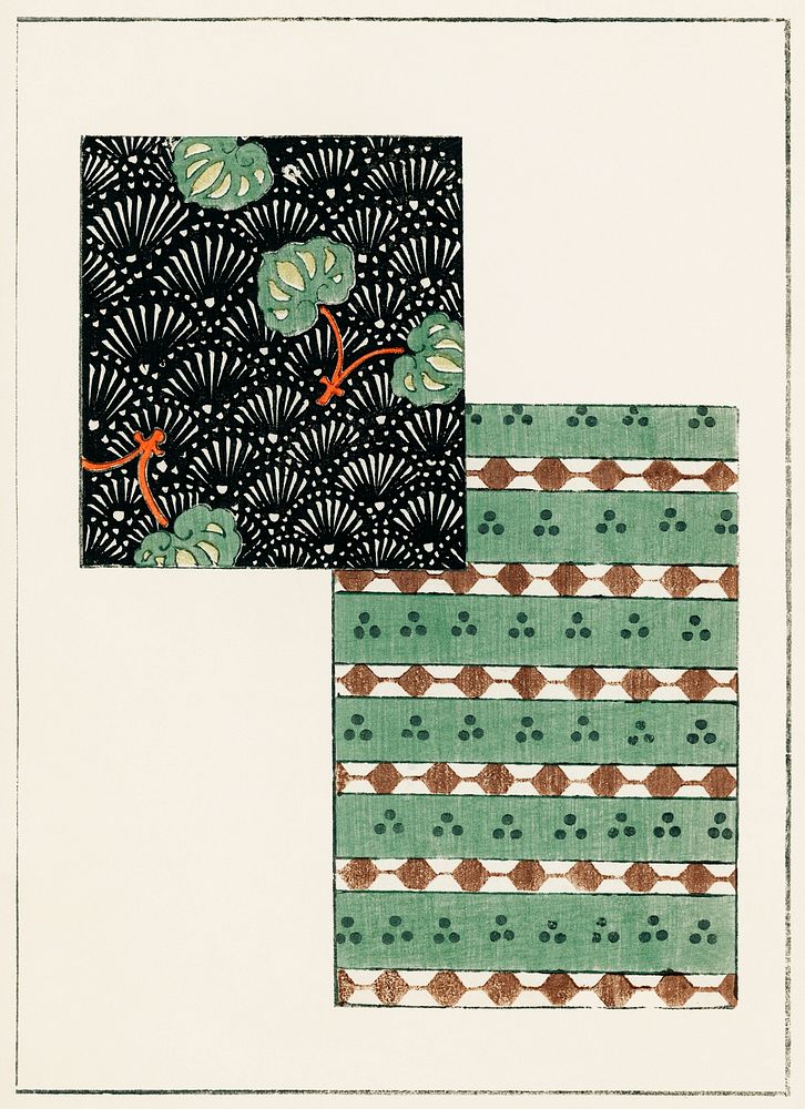 Japanese pattern. Digitally enhanced from our own original edition of Shin Bijutsukai