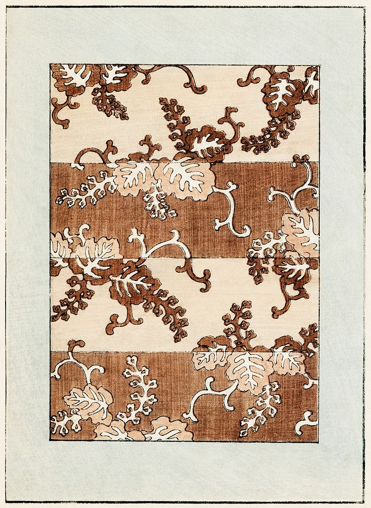 Leaf pattern. Digitally enhanced from our own original edition of Shin Bijutsukai