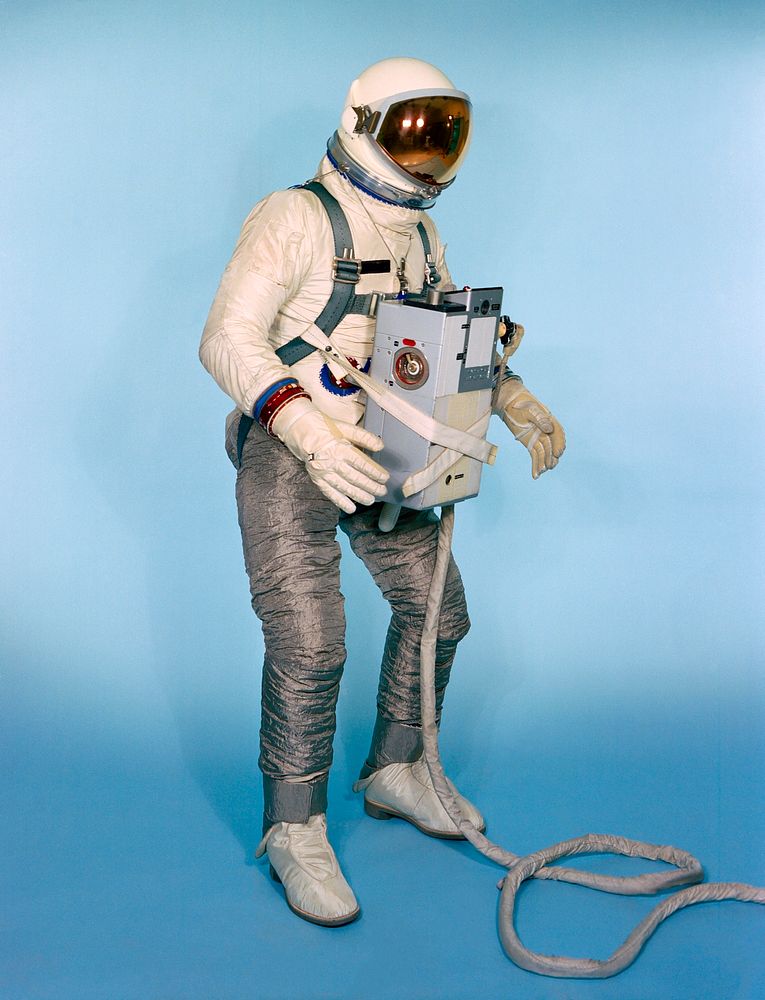 Gemini-titan 9 spacesuit, extravehicular life support system. Original from NASA. Digitally enhanced by rawpixel.