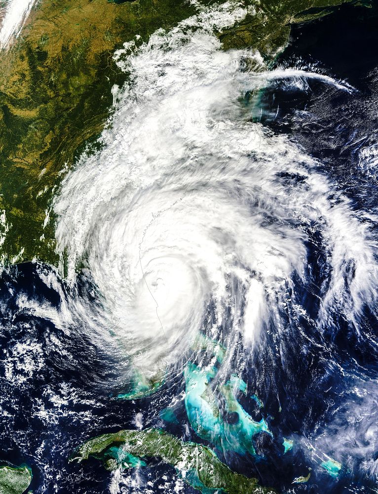 Hurricane Matthew. This is a visible image of Major Hurricane Matthew taken from NASA's Terra satellite on Oct. 7 at 12 p.m.…