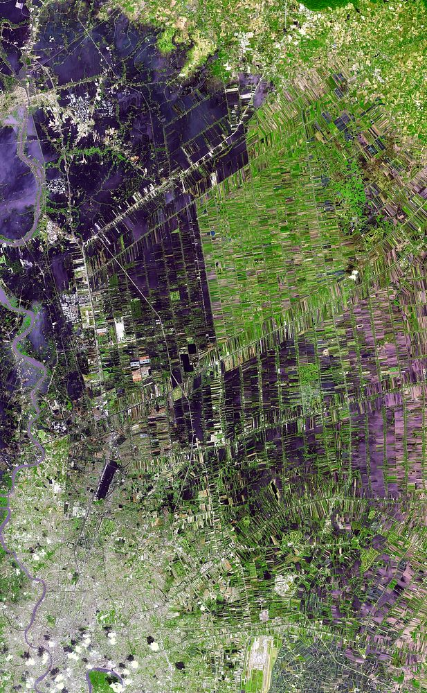 The flooding from the Chao Phraya River, Thailand on Nov. 17, 2011. Original from NASA. Digitally enhanced by rawpixel.