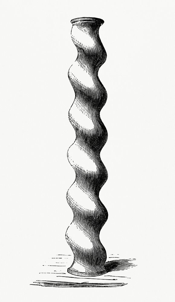 Strange Wavy Column (1862) from Gazette Des Beaux-Arts, a French art review. Digitally enhanced from our own facsimile book. 