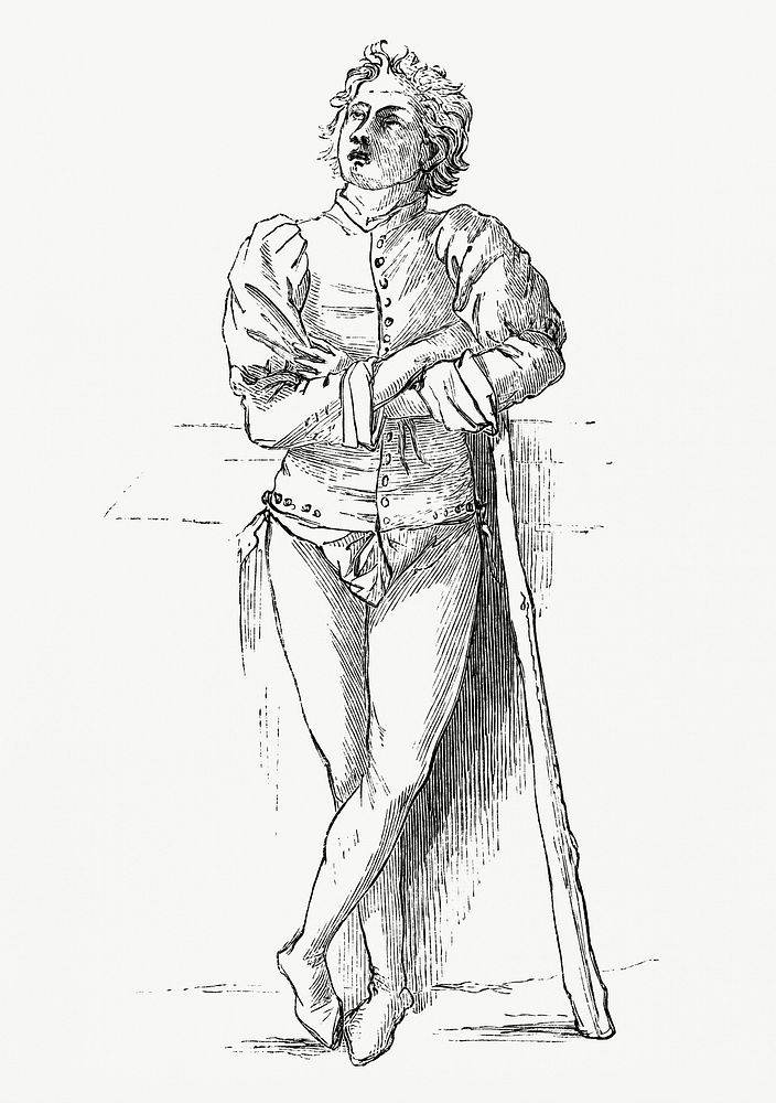 Vintage illustration of Peasant Boy