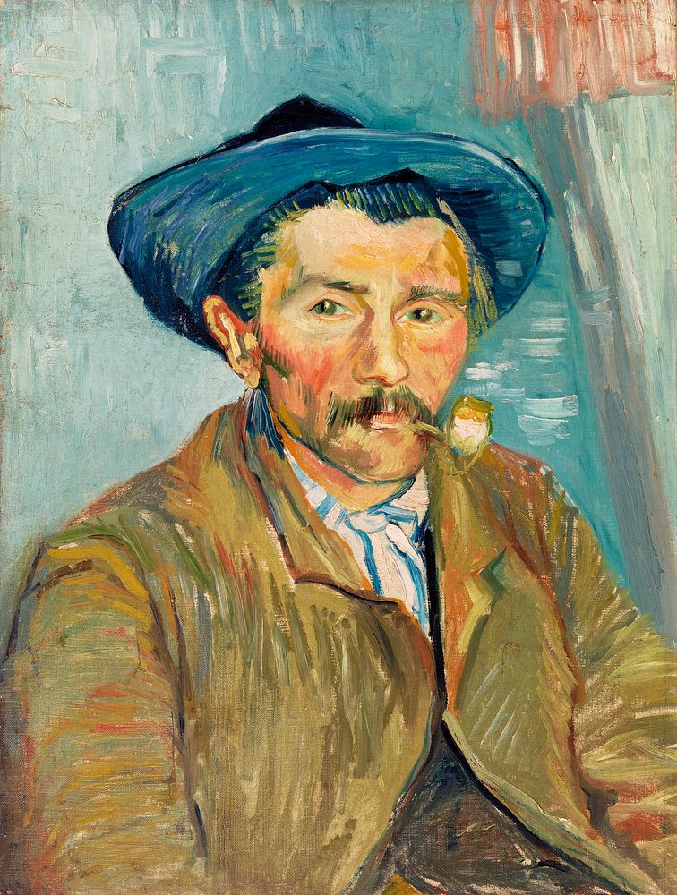 The Smoker (Le Fumeur) (1888) by Vincent Van Gogh. Original from the Barnes Foundation. Digitally enhanced by rawpixel.