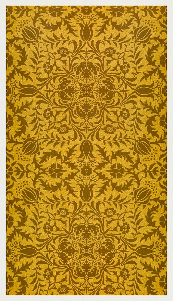 William Morris's Vine (1873) famous pattern. Original from The Smithsonian Institution. Digitally enhanced by rawpixel.