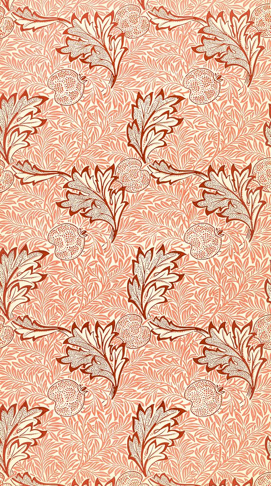 William Morris's Apple pattern (1877) famous artwork. Original from The Smithsonian Institution. Digitally enhanced by…