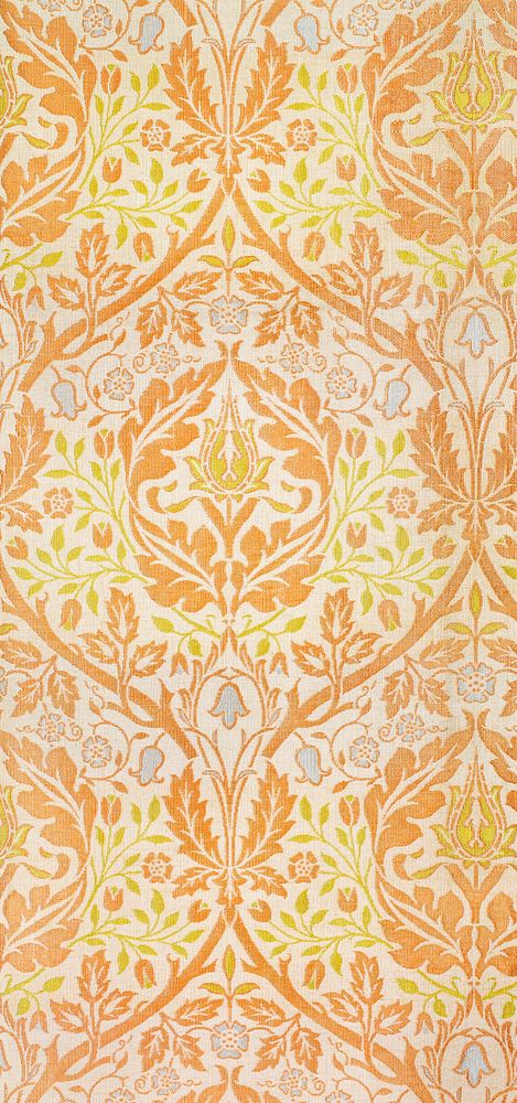 William Morris's (1834-1896) Woven Fabric: Golden Bough. Famous pattern, original from The Birmingham Museum. Digitally…