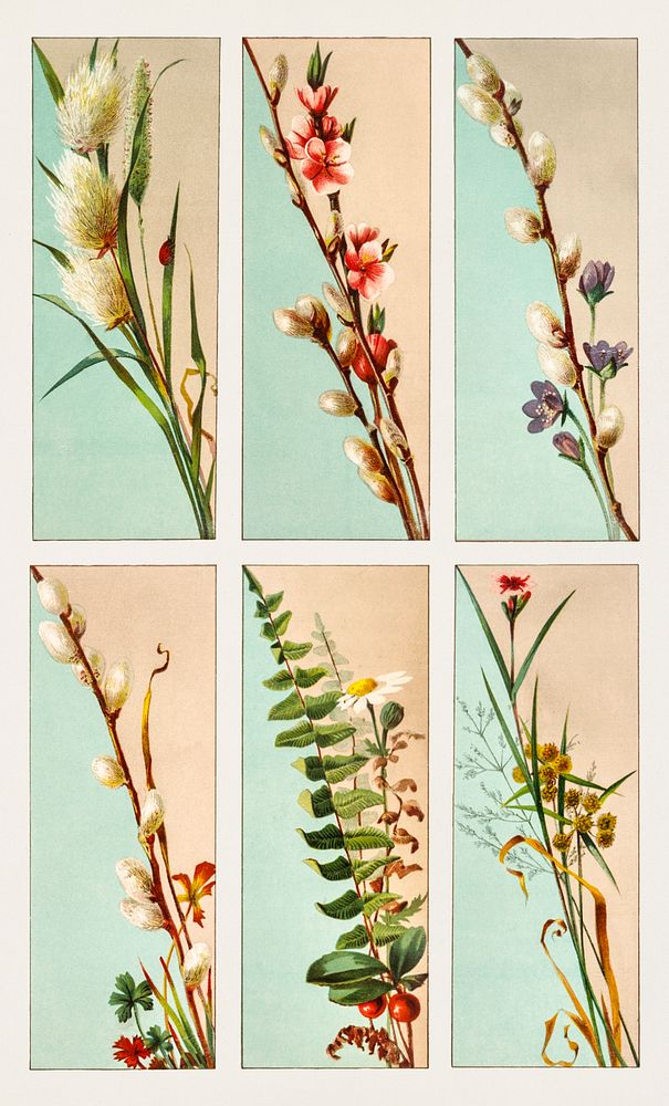 Christmas Card Depicting Plant Life (1865&ndash;1899) by L. Prang & Co. Original from The New York Public Library. Digitally…