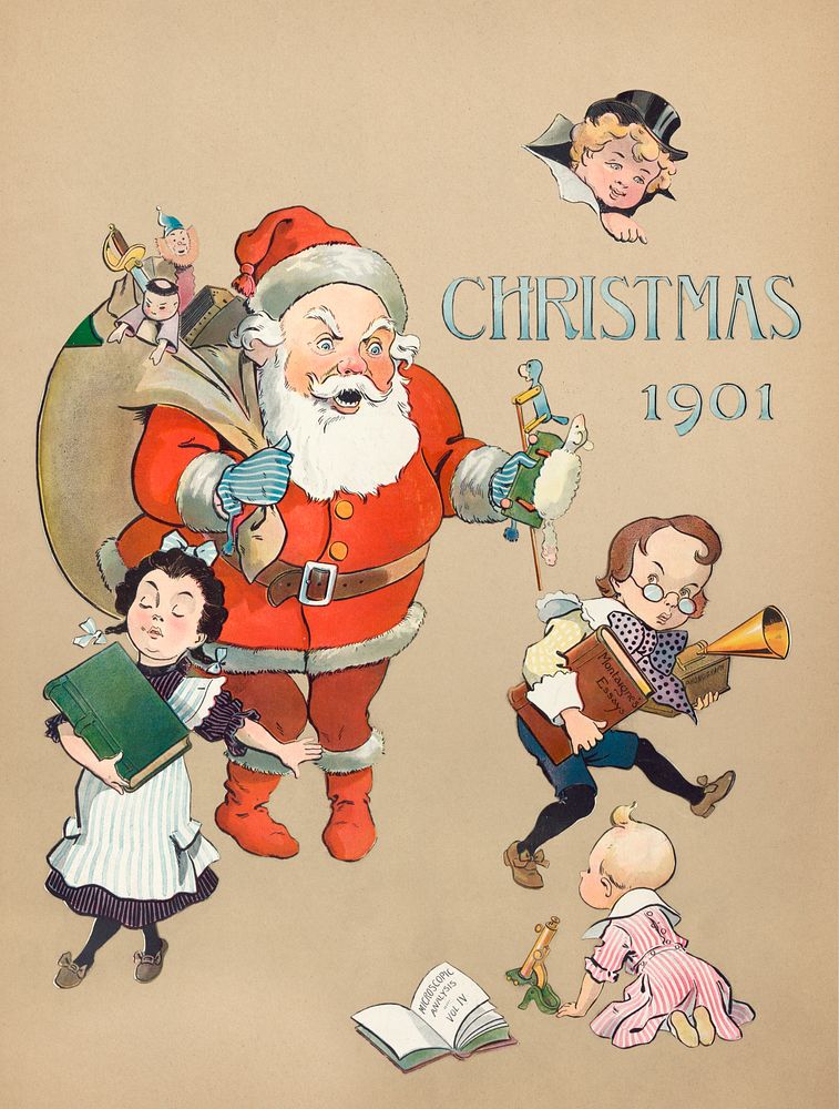 Christmas 1901 (1901) by J. Ottman Lithographic Company. Original from Library of Congress. Digitally enhanced by rawpixel.