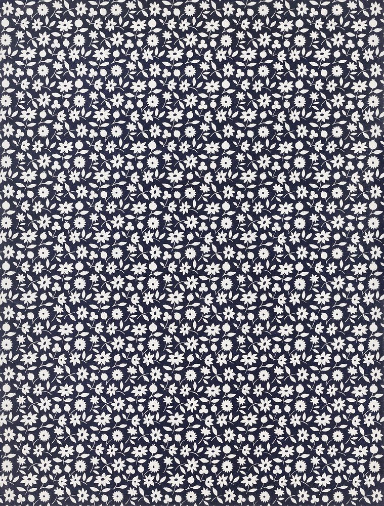 White flowers (1929) pattern in high resolution by Charles Goy. Original from the Rijksmuseum. Digitally enhanced by…
