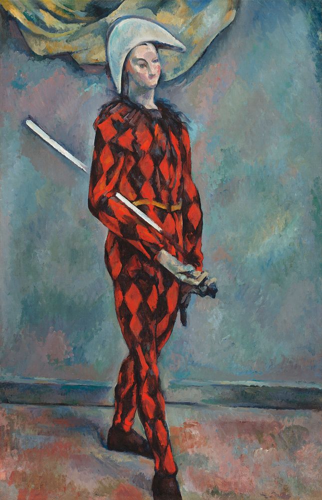 Harlequin (ca. 1888&ndash;1890) by Paul C&eacute;zanne. Original from The National Gallery of Art. Digitally enhanced by…